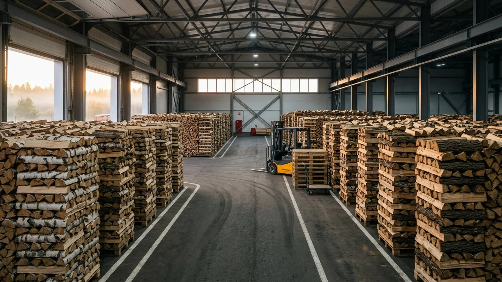 Современный склад дров в Верее